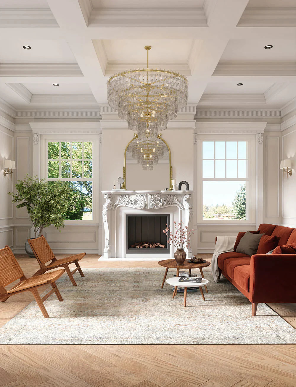 Kissara Beige Blue Rug 