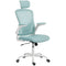 Ergonomic Office Chair, Mesh Desk Chair with Adjustable Headrest, Lumbar Support and Height, Tilt Function, Light Green