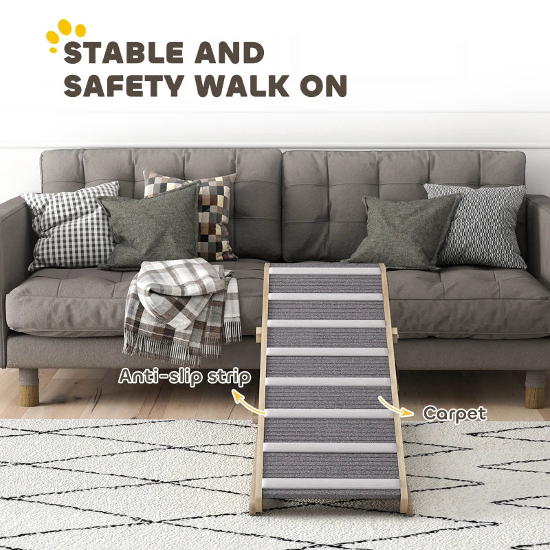 Dog Ramp for Couch, Foldable Pet Ramp for Small to Large Dog, 4 Adjustable Height from16" to 23.5"