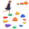 Outsunny Kids Balance River Stones Obstacle Course Sensory Play Stones Outdoor Indoor Play for Ages 3-8