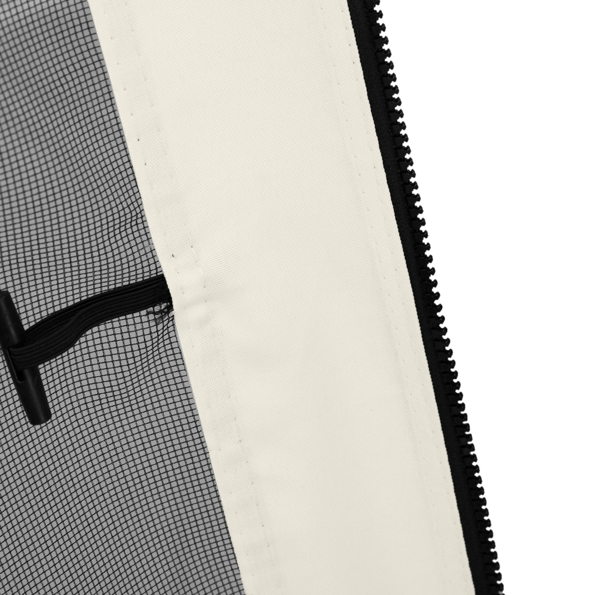 Outsunny Replacement Mosquito Netting for Gazebo 10' x 12' Black Screen Walls for Canopy with Zippers, White 