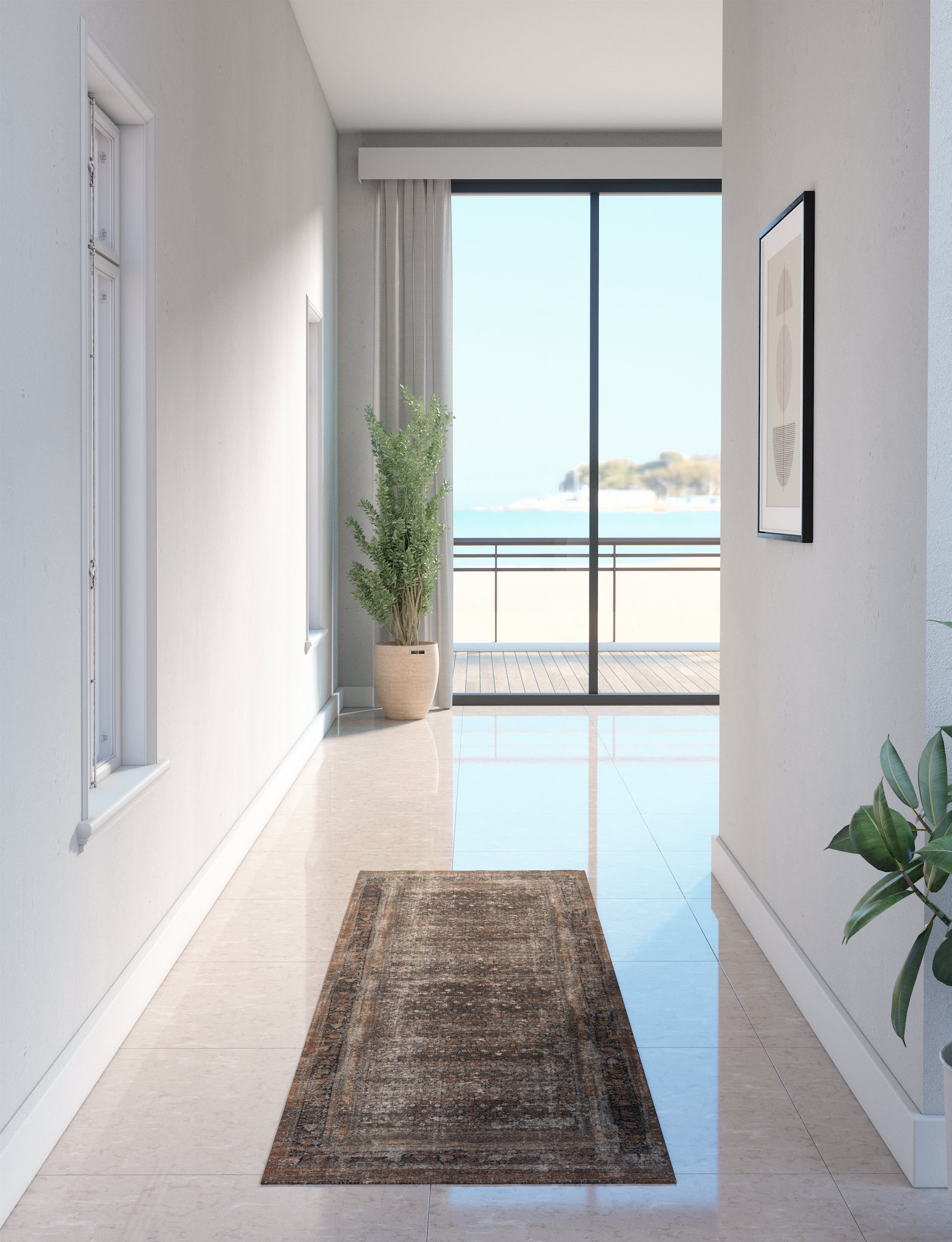 Regal Brown Orange Rug 