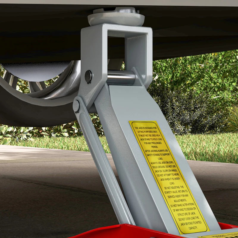 Low Profile Jack, Hydraulic Racing Floor Jack, 4.7"-11.8" Lifting Range, 2 Ton (4,000 lb) Capacity, Red