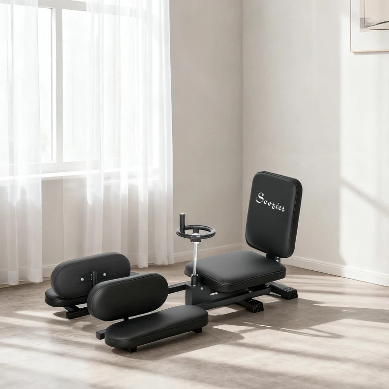Soozier Leg Stretcher, 180° Adjustable Leg Split Machine with Handwheels, Leg Stretching Equipment for Flexibility