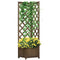 Raised Garden Bed Wood Planter with Trellis for Vine Climbing, 16