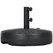 Outsunny Sturdy Stability: Round Umbrella Base Heavy Duty Fillable Stand for Patio Outdoor Steel Pole Holder, Black Finish