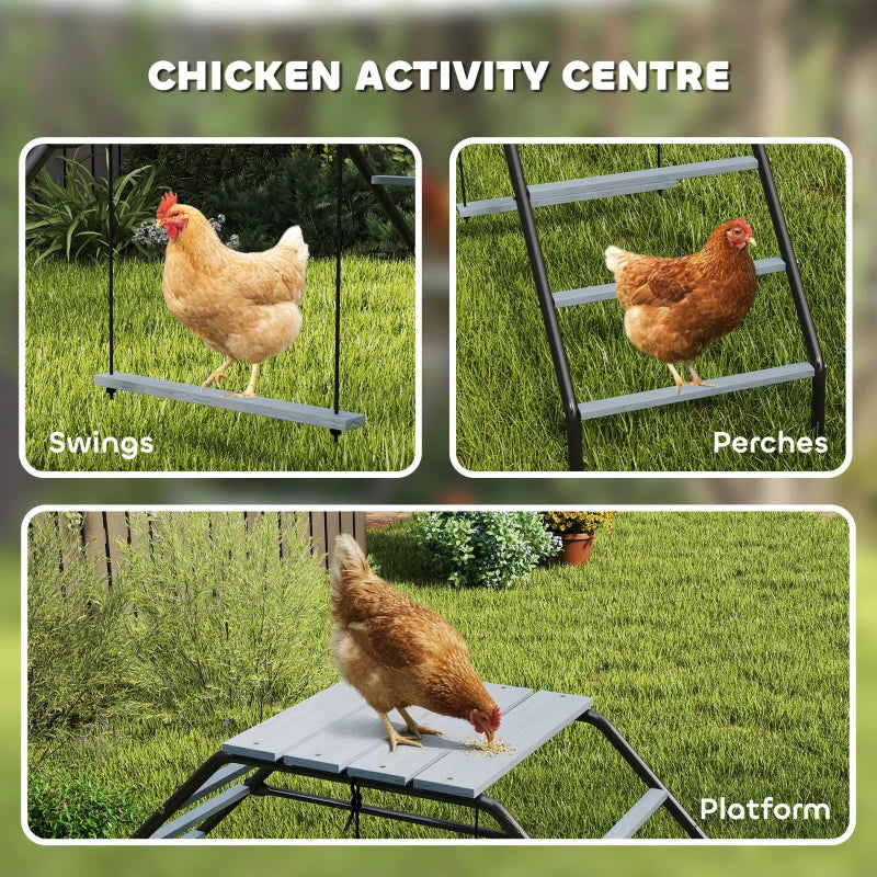 Chicken Coop Perches with Swing, Chicken Run Accessories Toy for Healthy & Happy, for Backyard Farm