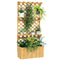 Raised Garden Bed, Wooden Planter with Trellis, Hanging Roof, Plant Shelf, Drainage Holes and Bed Liner, Nature Wood