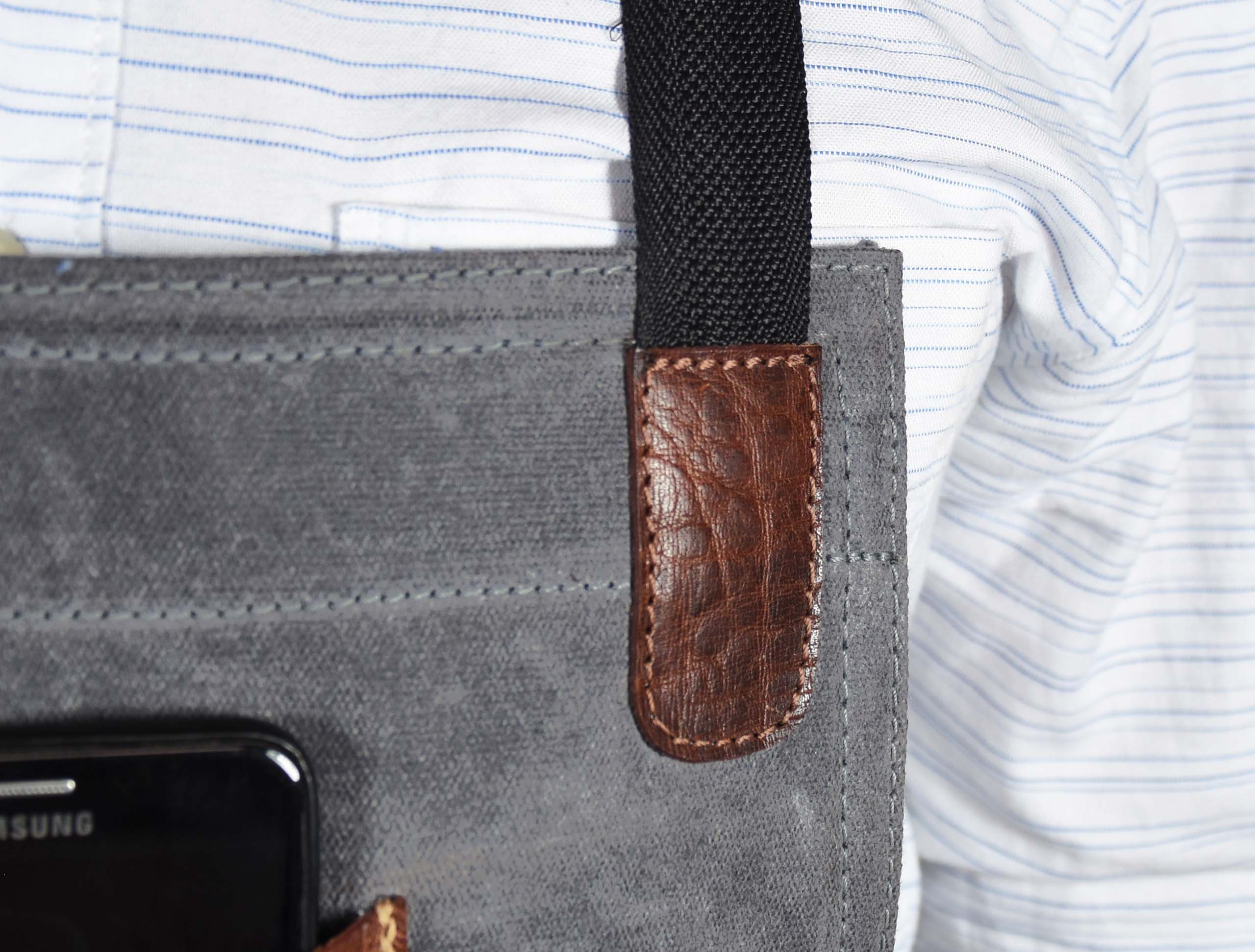 Fremont Leather Canvas Utility Apron for Work & Craft