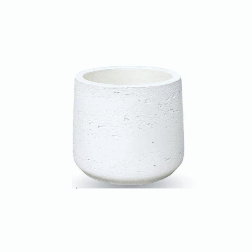 Lazaro White Cement Planter 13'' 