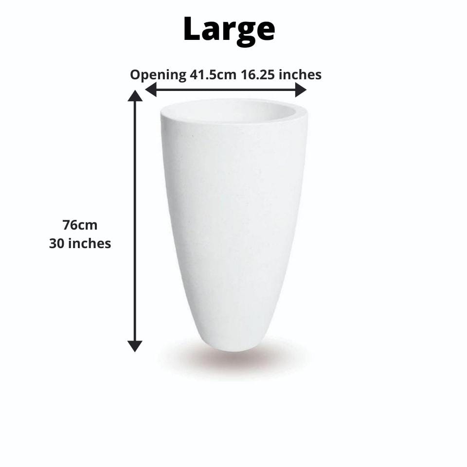 Lazio White Cement Planter (Multiple Sizes) 