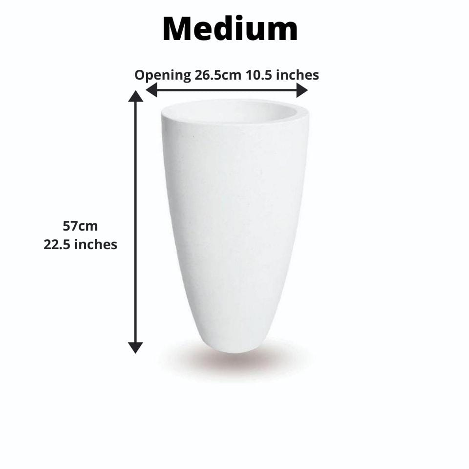 Lazio White Cement Planter (Multiple Sizes) 