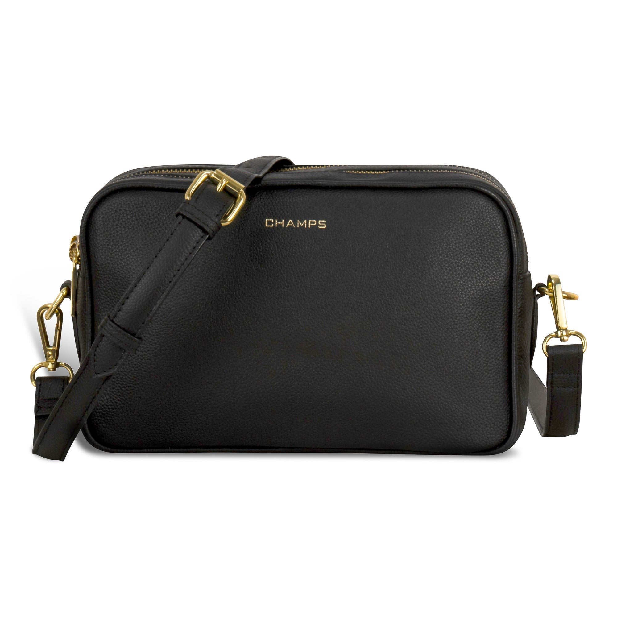 Gala / Leather Double-Zip Shoulder Bag 