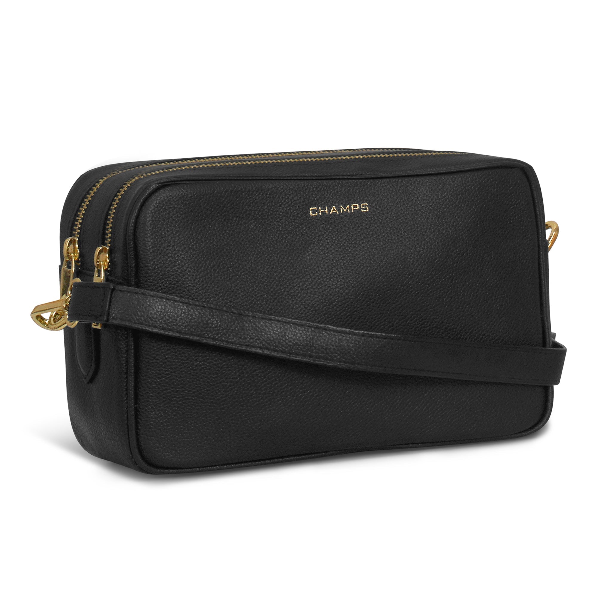 Gala / Leather Double-Zip Shoulder Bag 