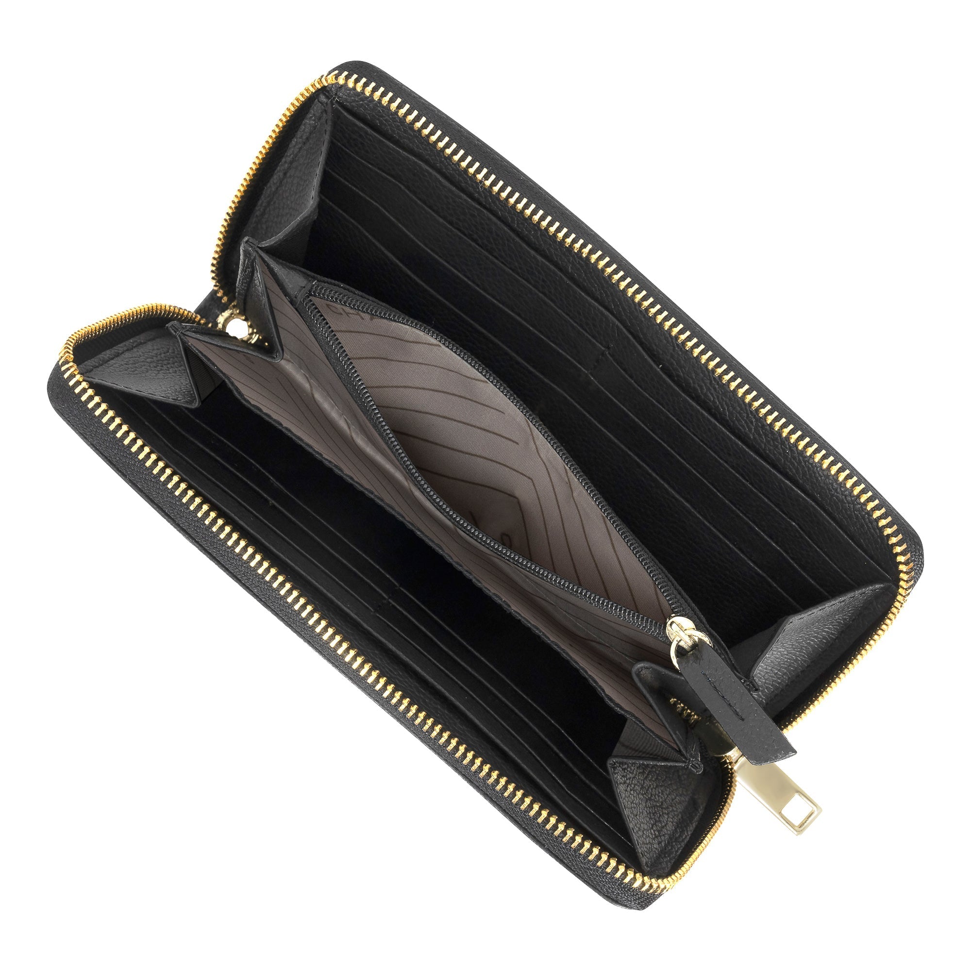 Gala / Leather Zip-Clutch Wallet 