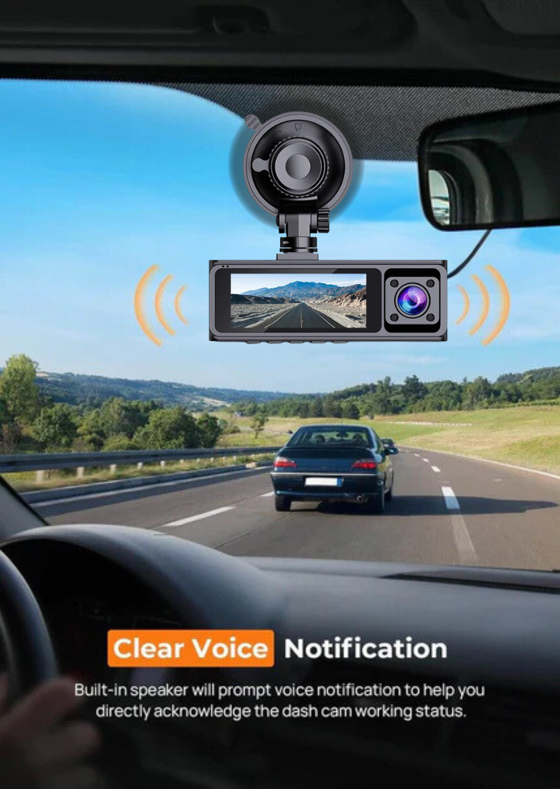 LDAS A20 Dash Cam WiFi , 2.5K Car Camera, Dashcams with App, Night Vision, G-Sensor, Loop Recording, 24H Parking Mode, Free 128G SD Card, Support 256GB Max (Black) 