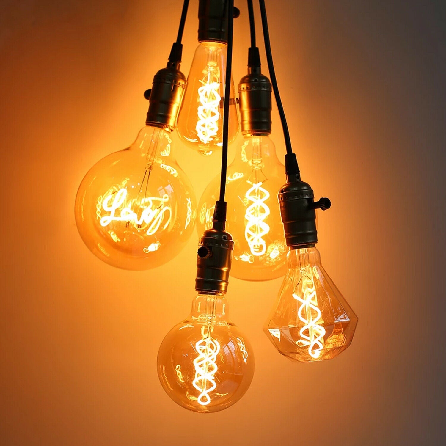 LED Bulbs 4W Decorative Light Bulbs E26 LED Filament Bulb Edison Lights~1158