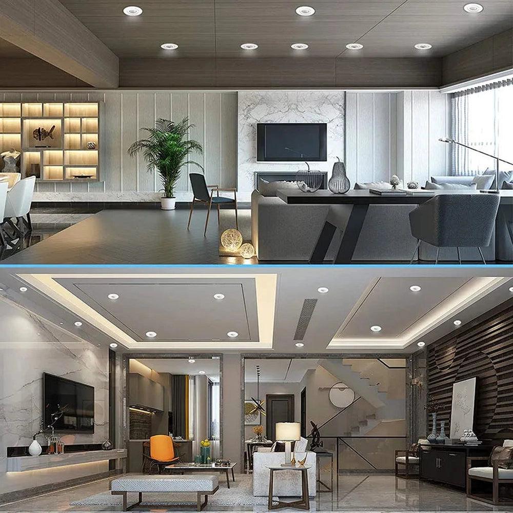 Luminaire encastré pivotant 360º blanc 4'' 9W 3000K/4000K/5000K