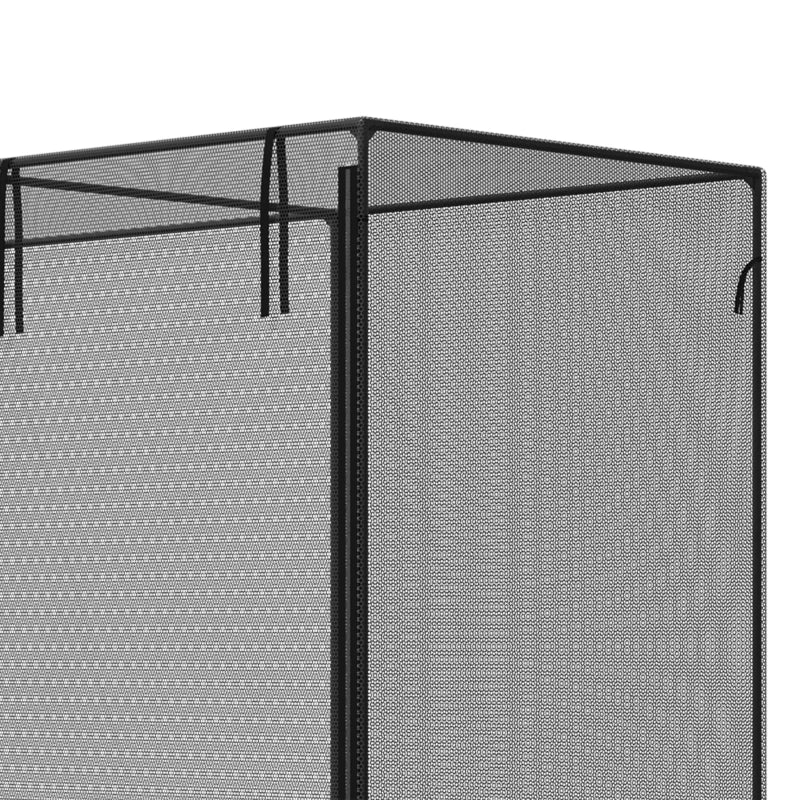 6.5 x 3.3ft Crop Cage, Garden Plant Protector with Single Zippered Door, Storage Bag and Ground Stakes, Black