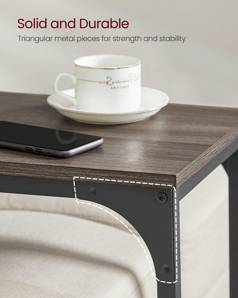 VASAGLE C-Shaped End Table