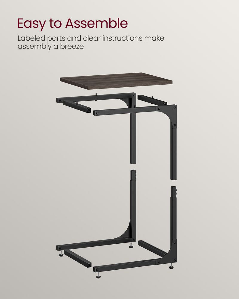 VASAGLE C-Shaped End Table