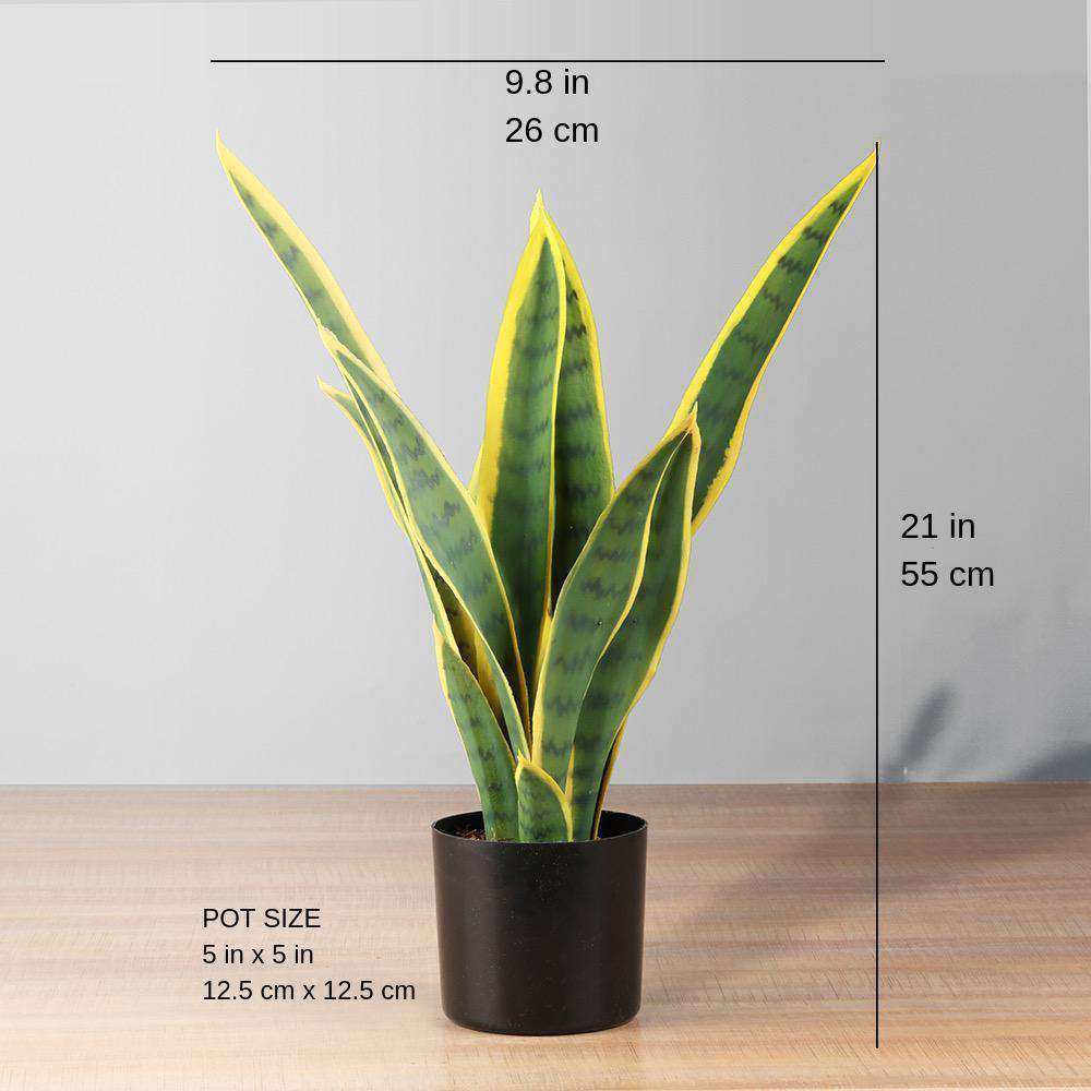 Leti Artificial Snake Sansevieria Potted Plant 21'' 