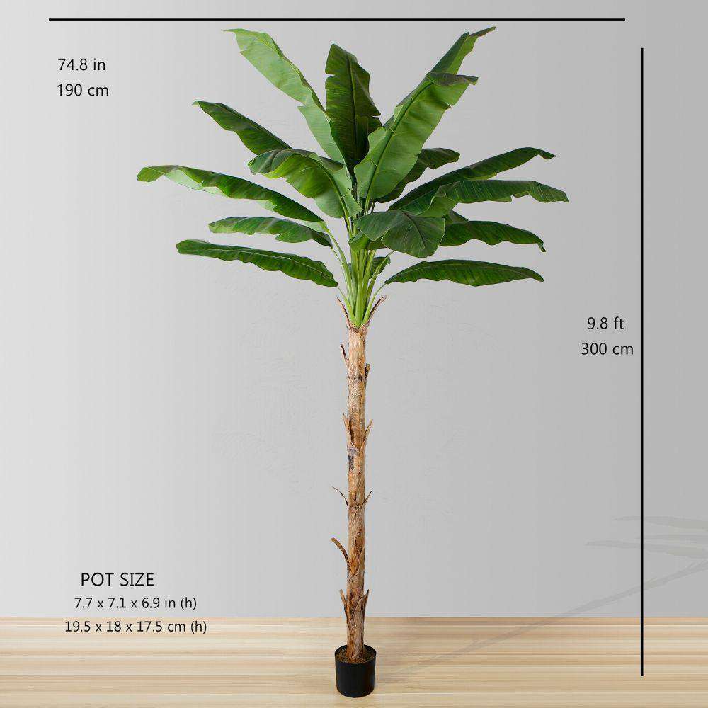 Leya Artificial Banana Tree Potted Plant 10' 