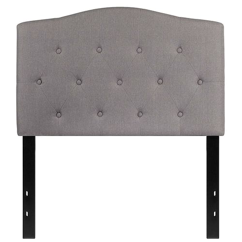 Twin size Light Grey Upholstered Button Tufted Headboard - Free Shipping