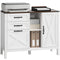 Lateral Filing Cabinet with Drawers, Shelves, Adjustable Hanging Bar for Home Office, Fit A4/Letter Files, White