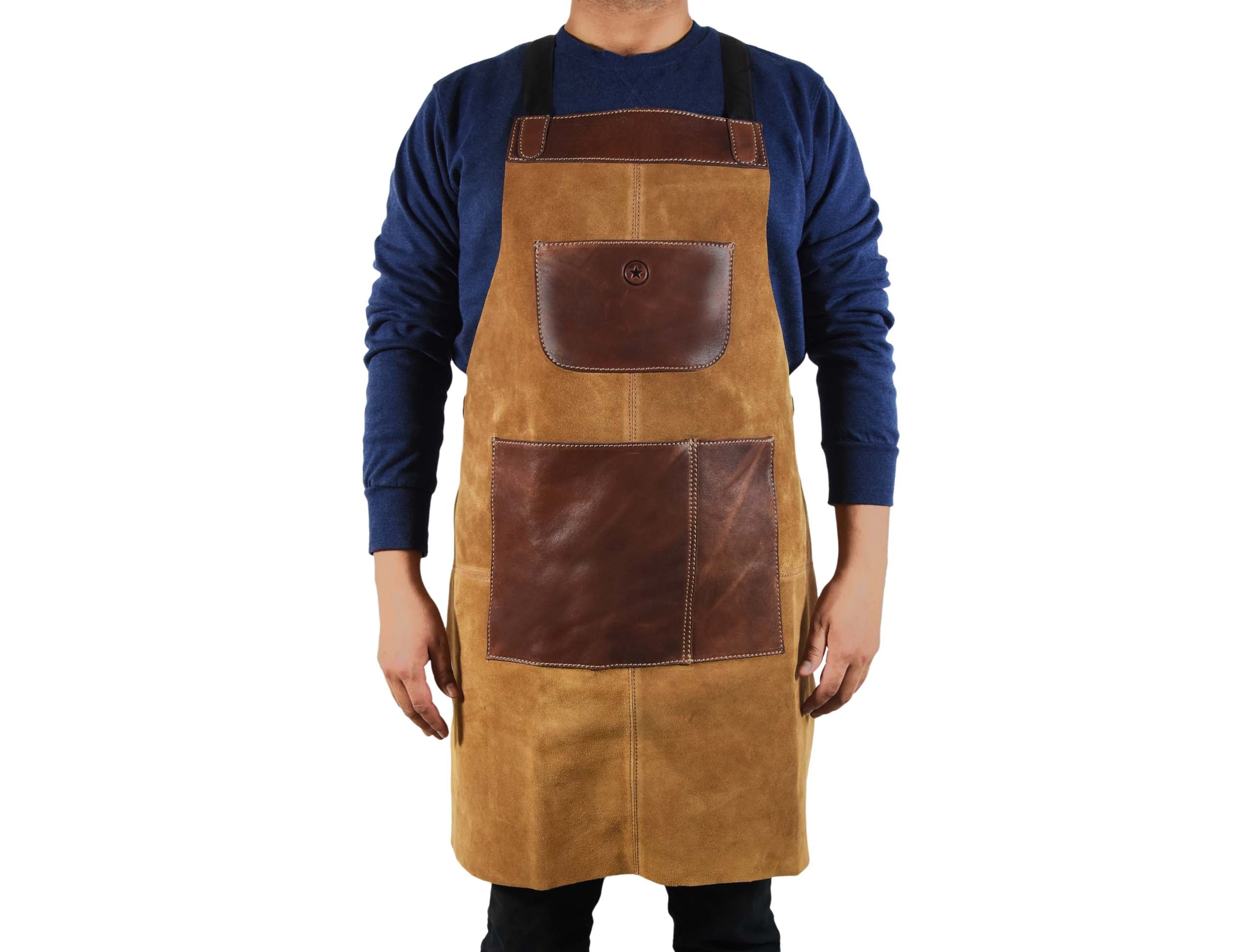 Leather Suede Apron - ( AP - 18 ) Rugged Craft