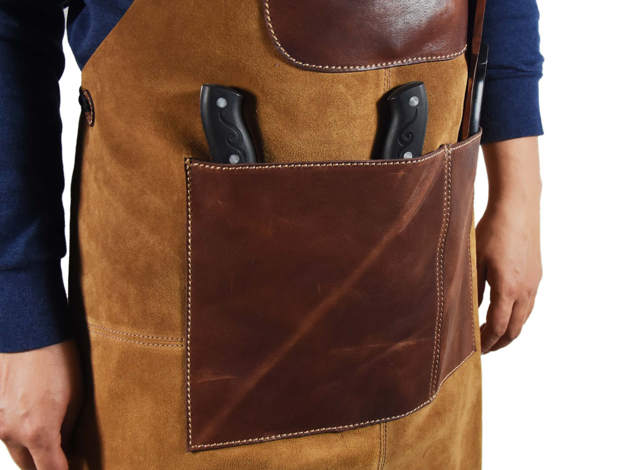Leather Suede Apron - ( AP - 18 ) Rugged Craft