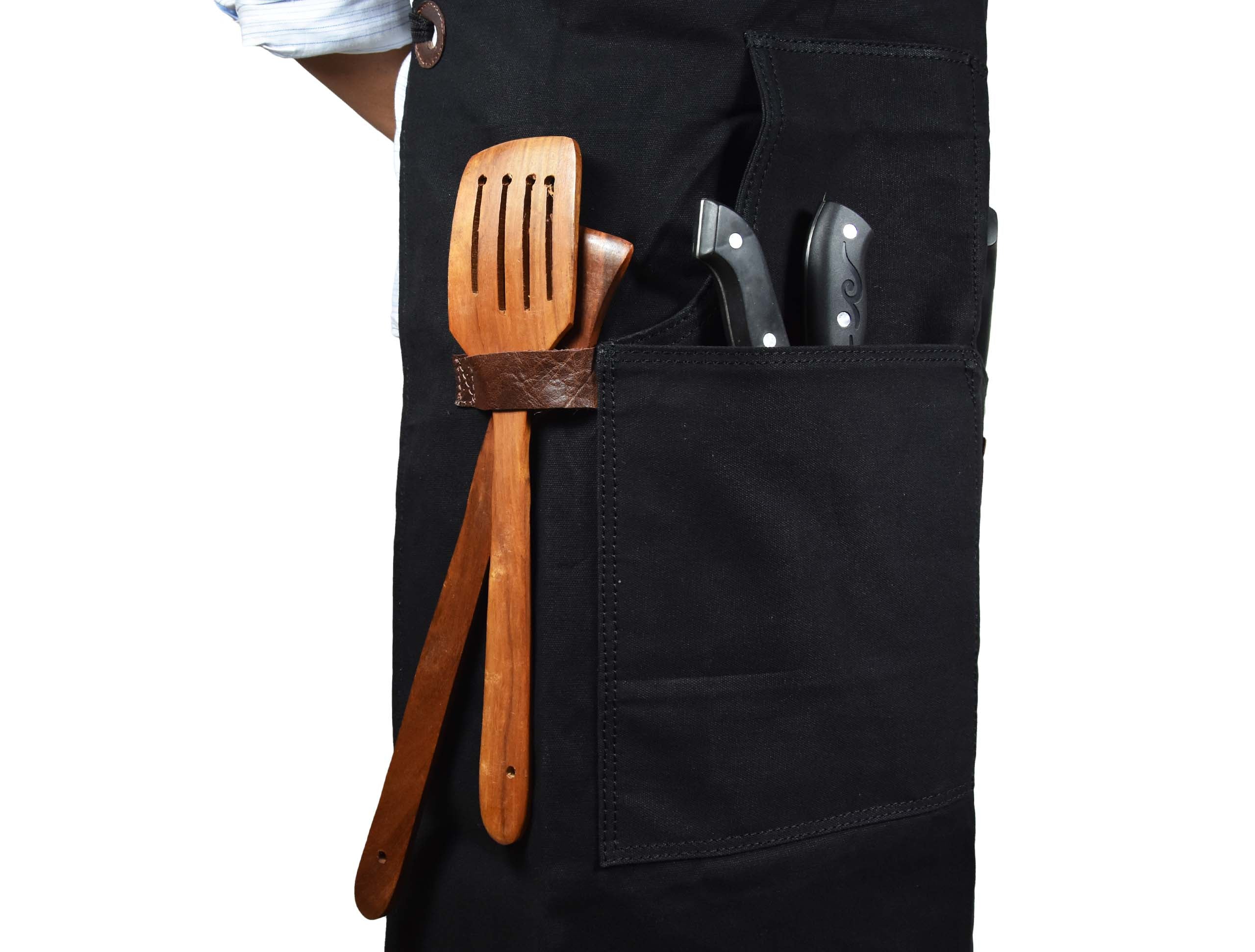 Turin Leather Canvas Apron – Durable & Water-Resistant