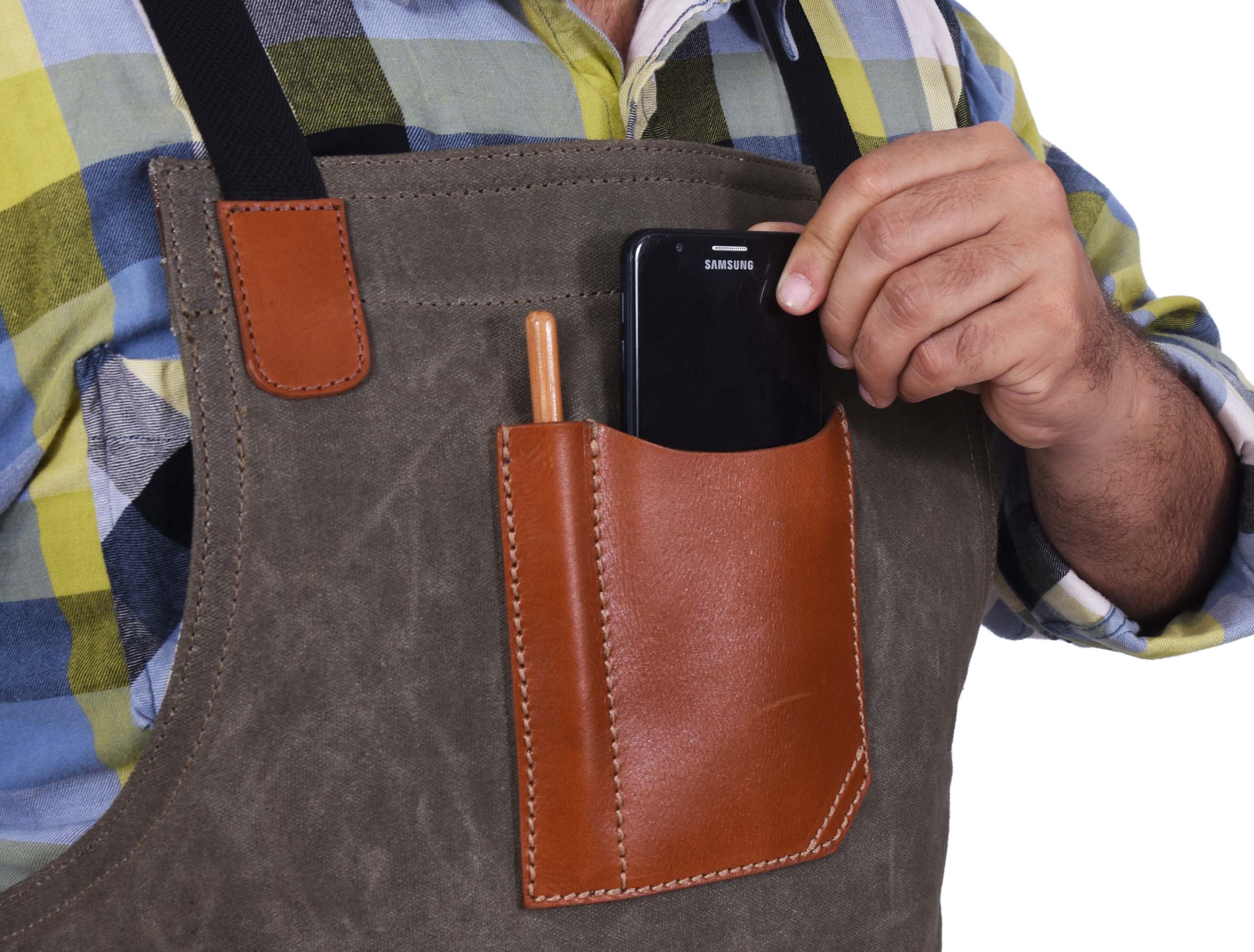Fremont Heavy-Duty Leather Canvas Apron for Work & Craft