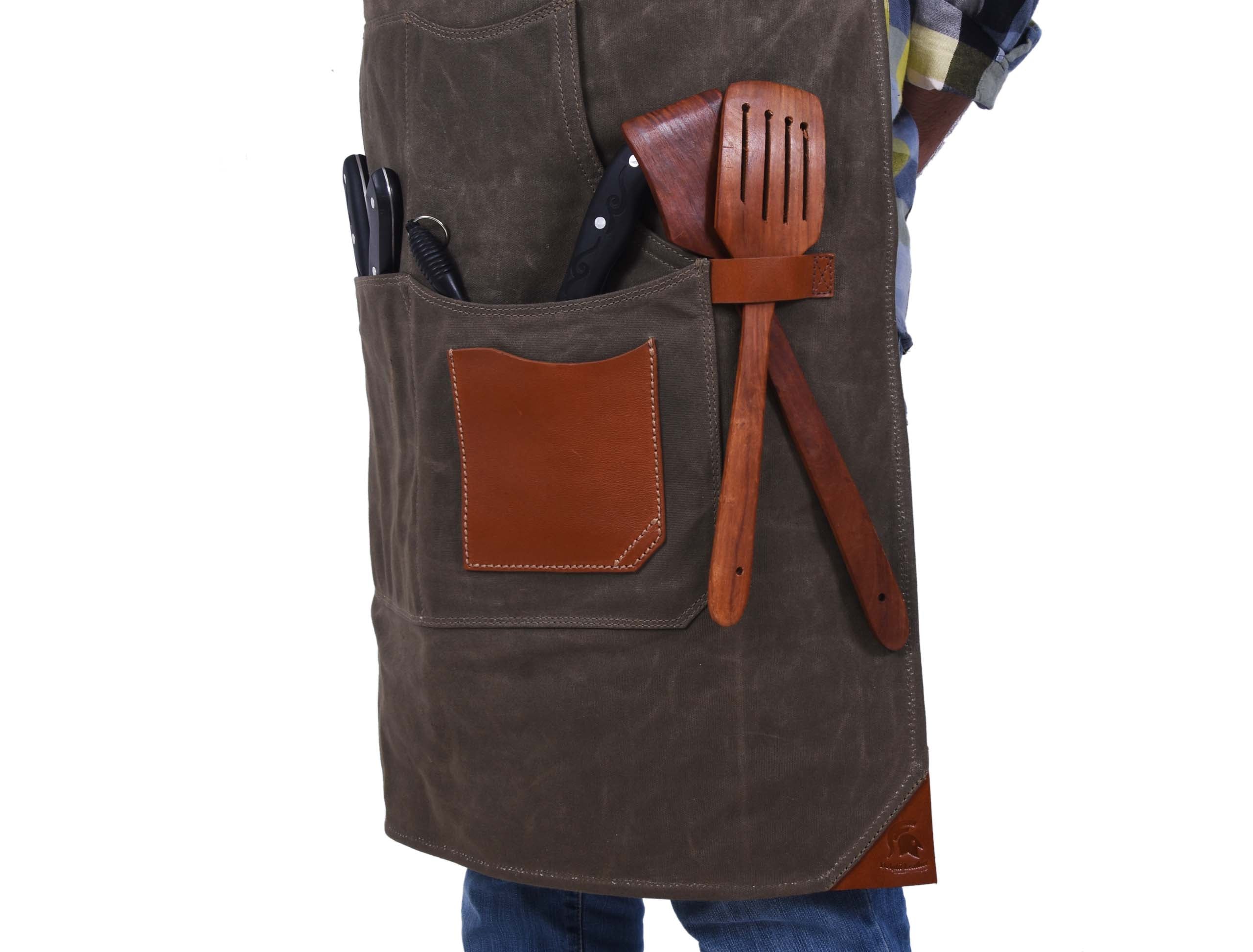 Fremont Heavy-Duty Leather Canvas Apron for Work & Craft