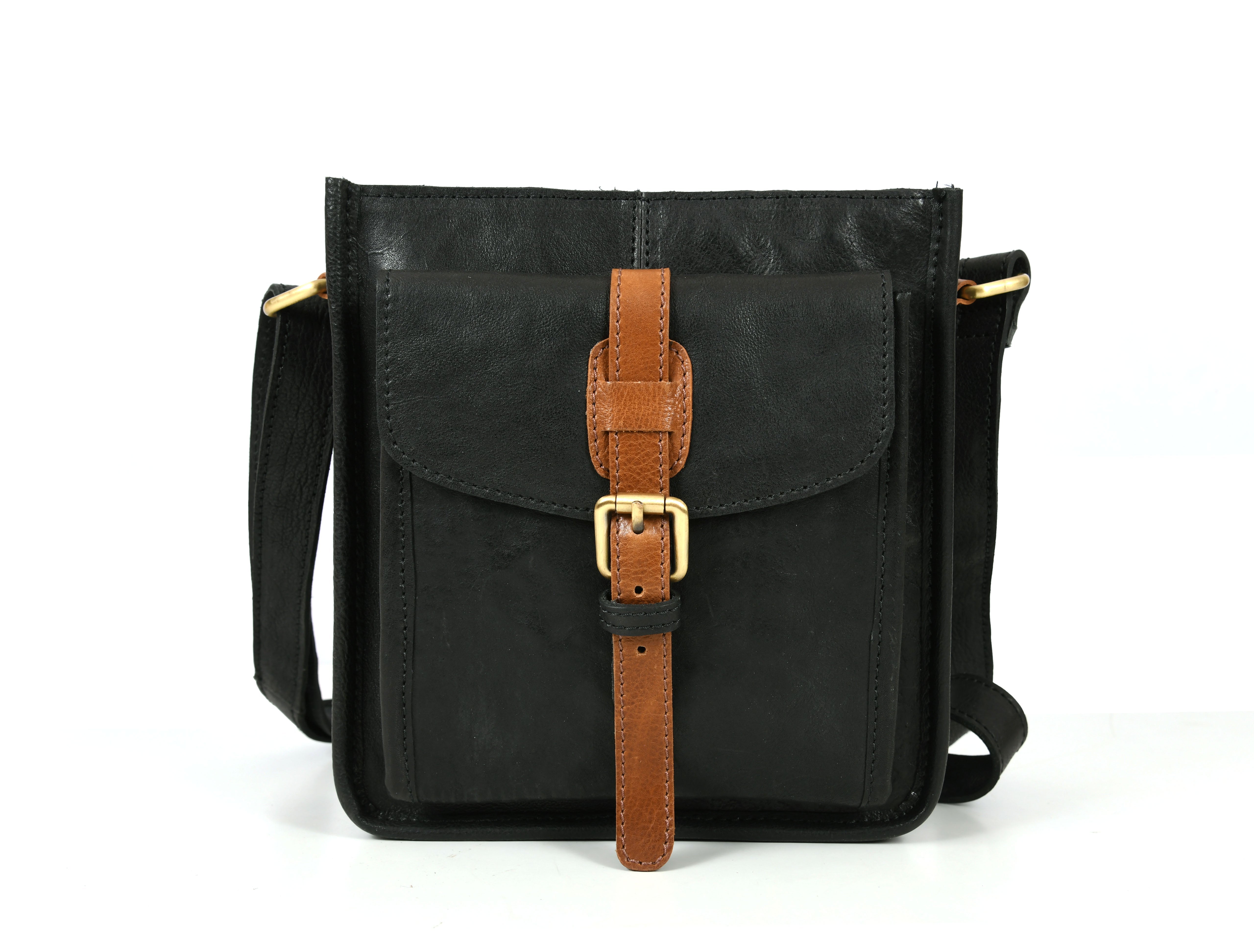 Leather Flight Crossbody Bag – Compact Design