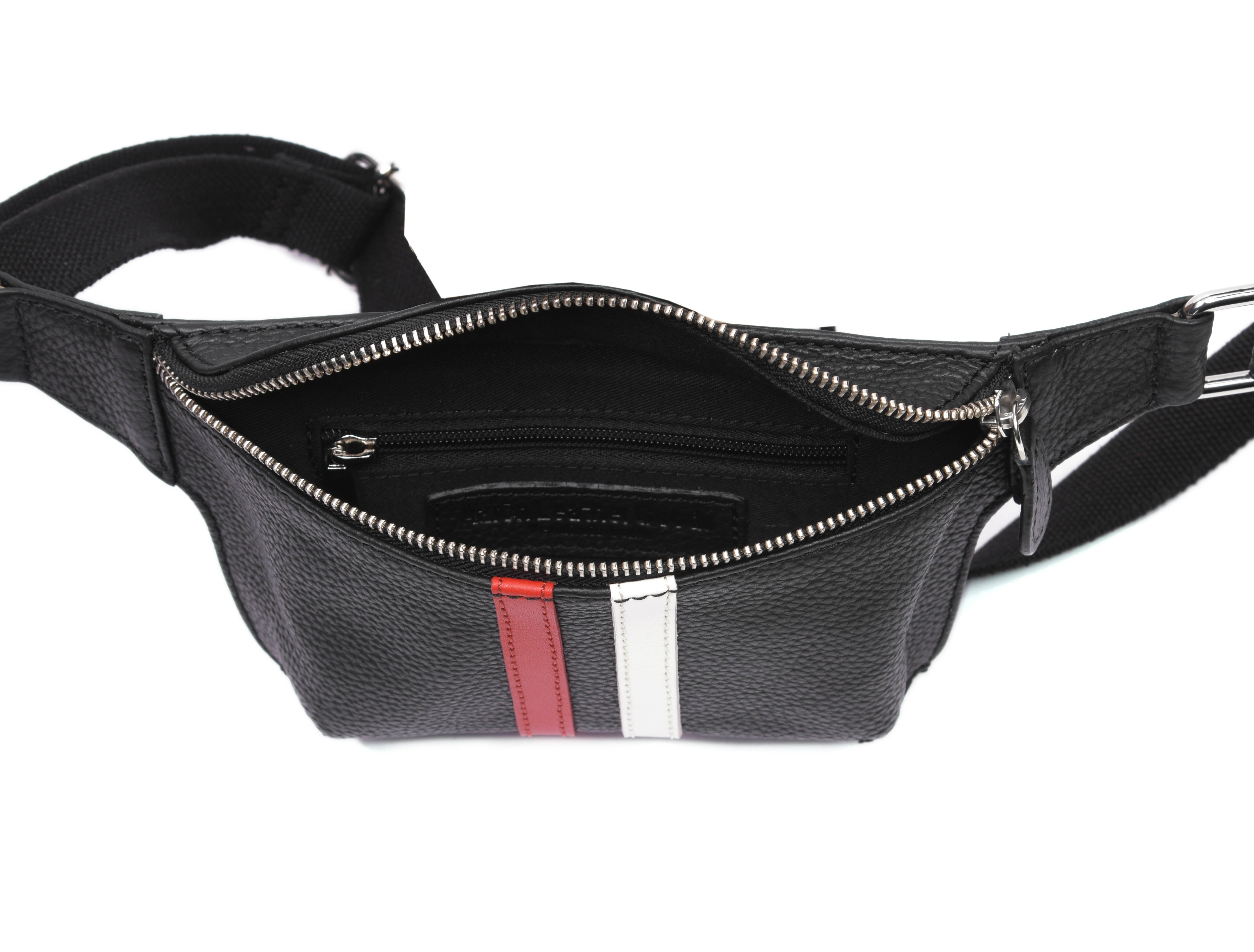 Striped Leather Fanny Bag  ( MB-234 )