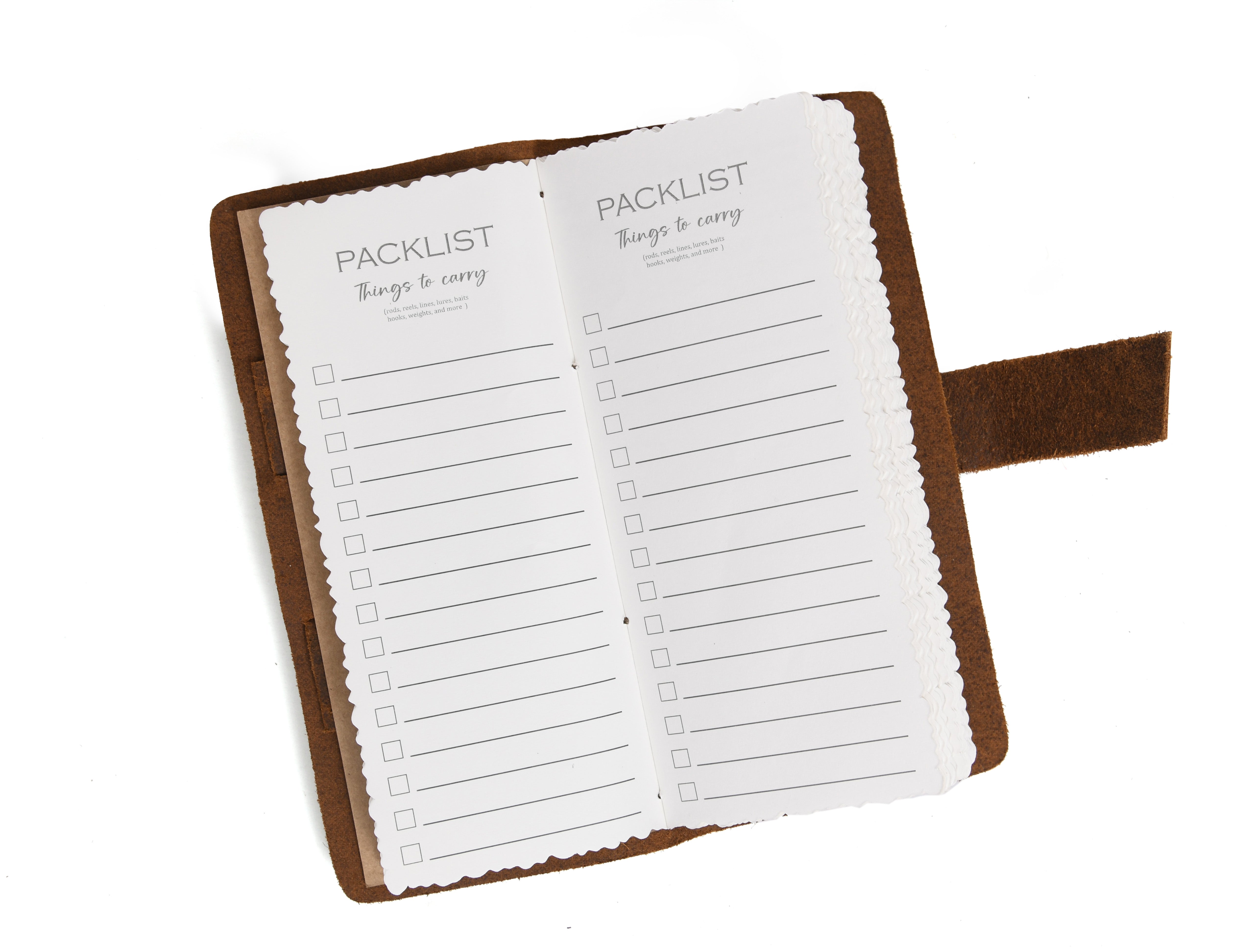 Genuine Leather Fishing Logbook