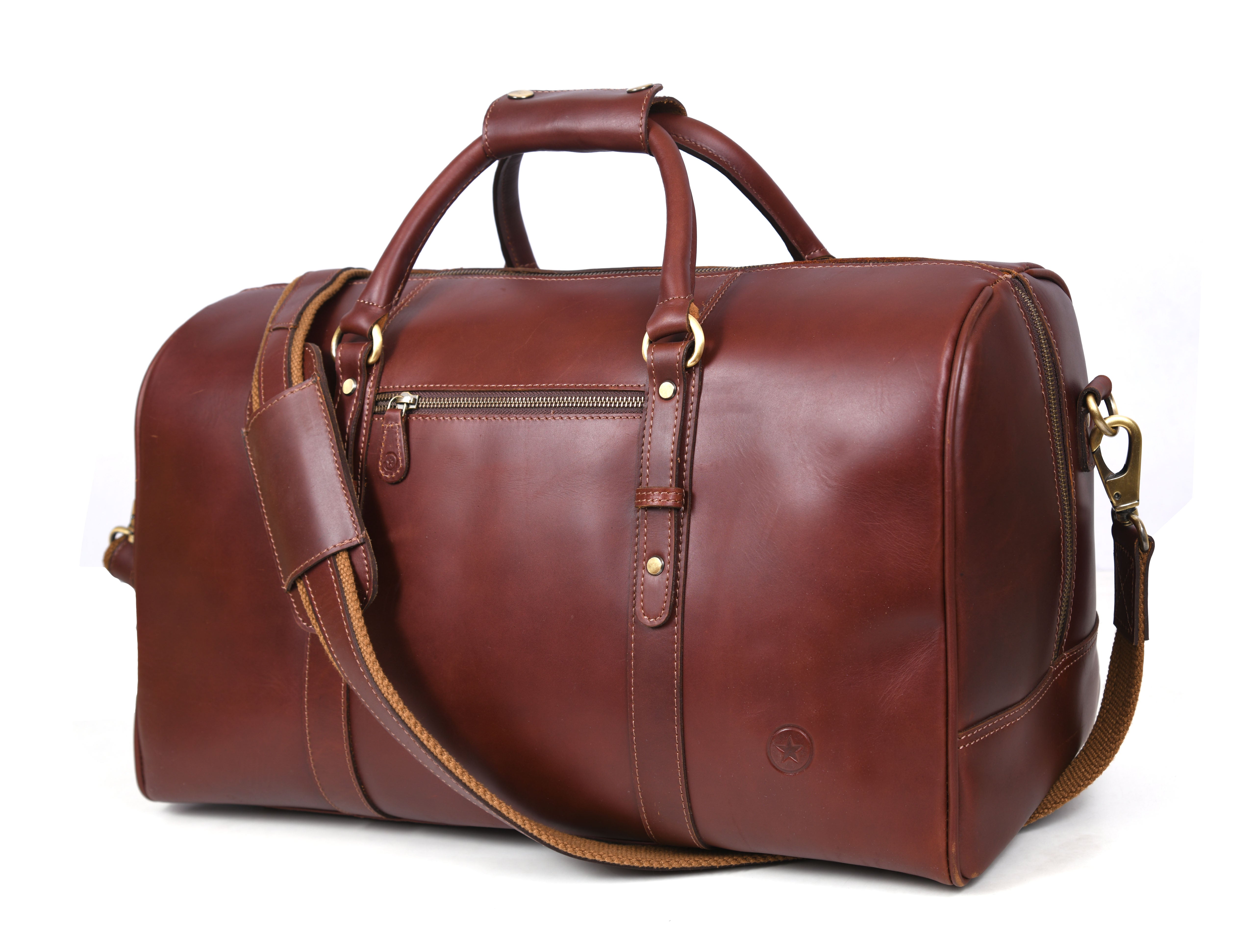 Leather Travel Duffle Bag – Durable & Spacious