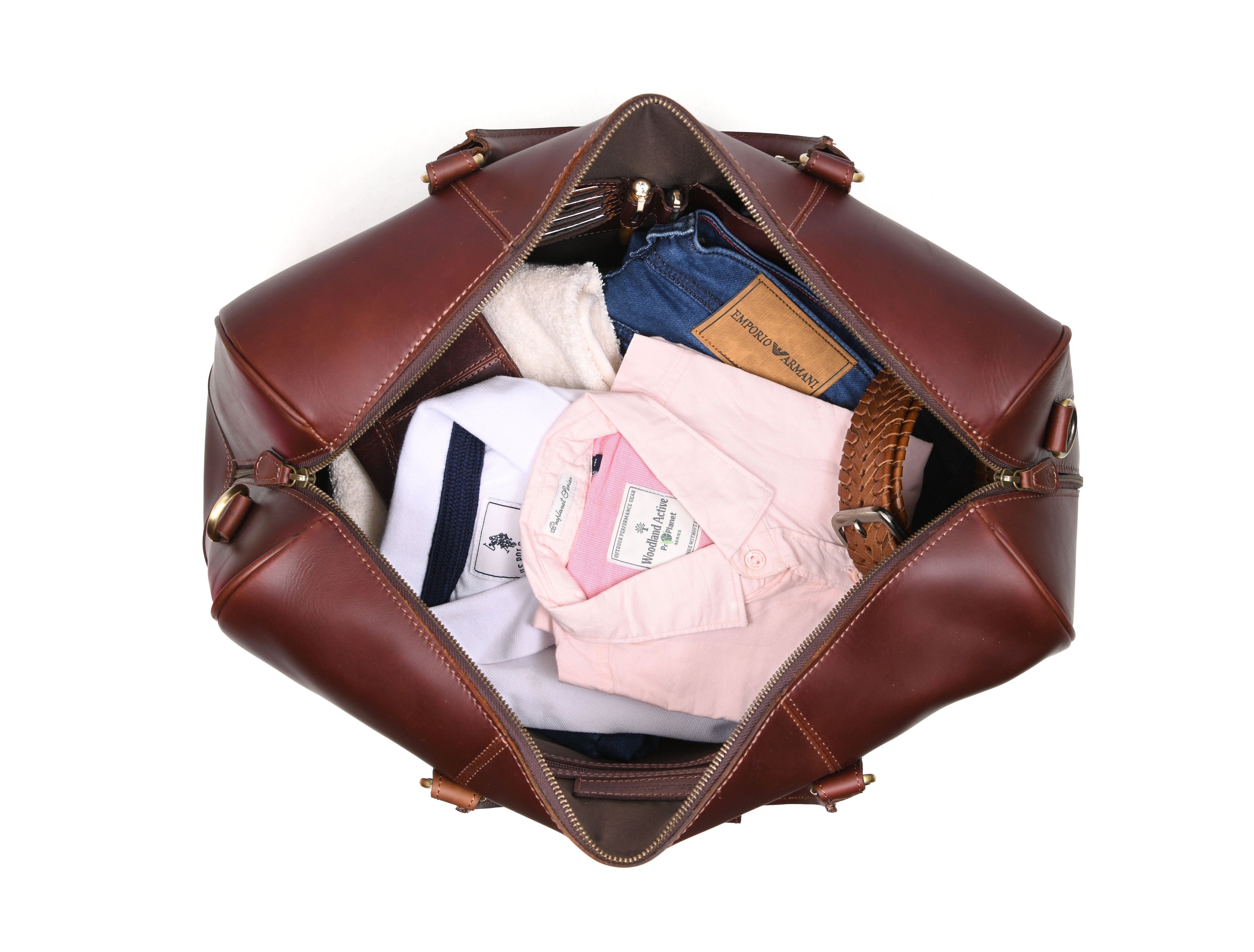 Leather Travel Duffle Bag – Durable & Spacious