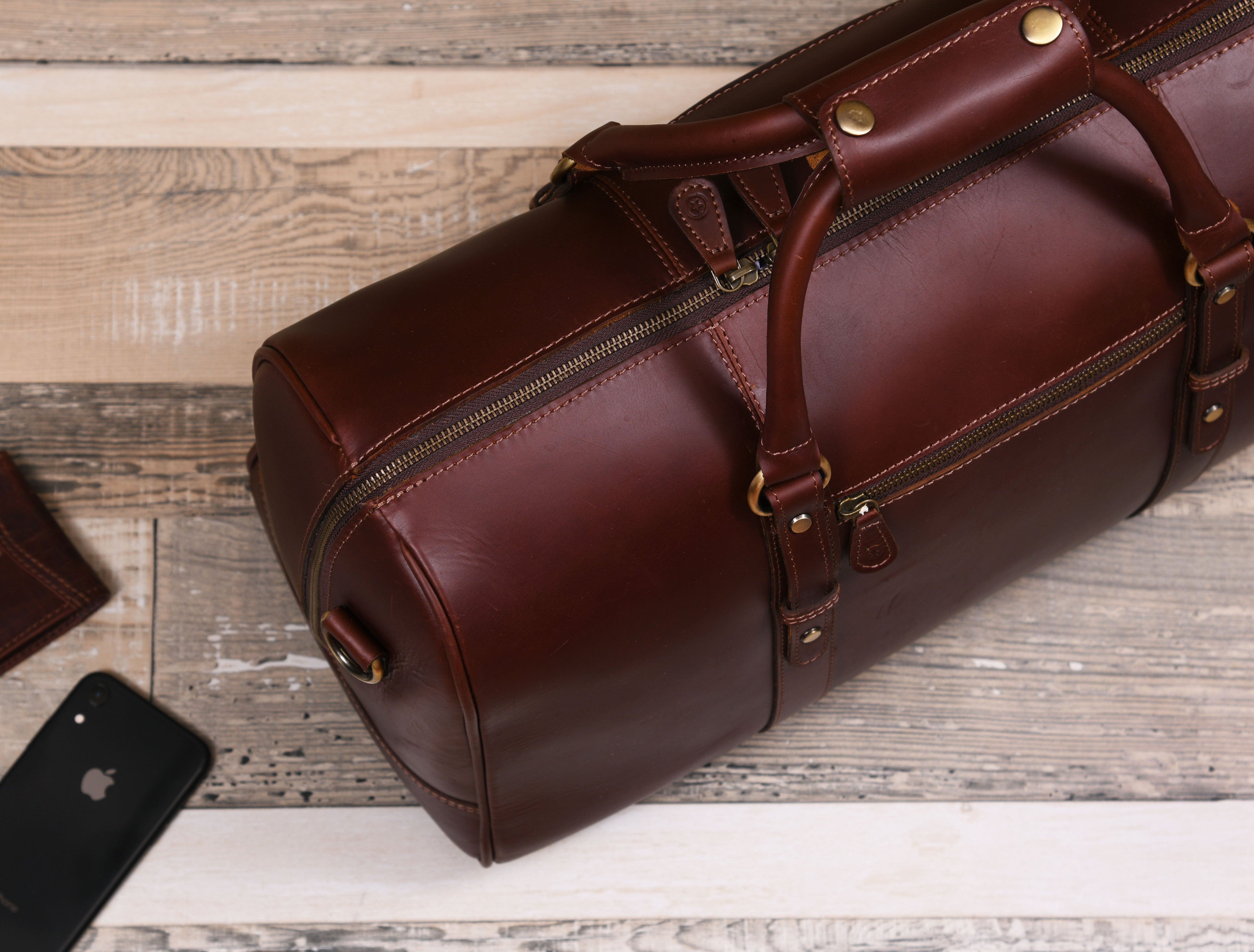 Leather Travel Duffle Bag – Durable & Spacious