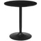HOMCOM Modern Round Dining Table Steel Base Black for Living Dining Room Contemporary