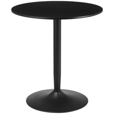 HOMCOM Modern Round Dining Table Steel Base Black for Living Dining Room Contemporary 