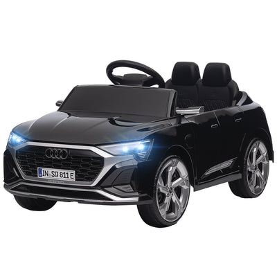 Qaba 12V Battery Powered Kids Electric Car, Audi Q8 etron Sportback Licensed Ride on Car w/ Remote Control, Black 