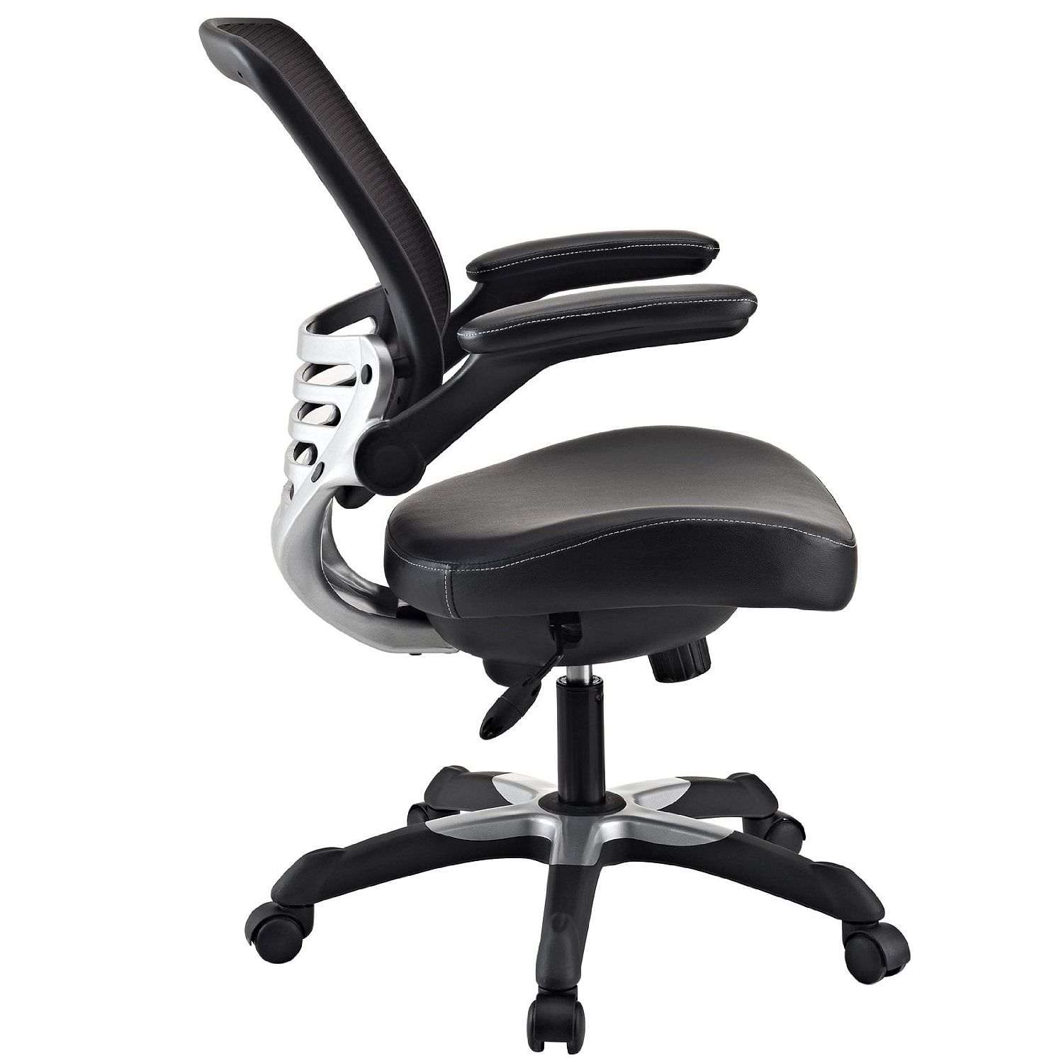 Modern Black Mesh Back Ergonomic Office Chair  with Flip-up Arms - Free Shipping 