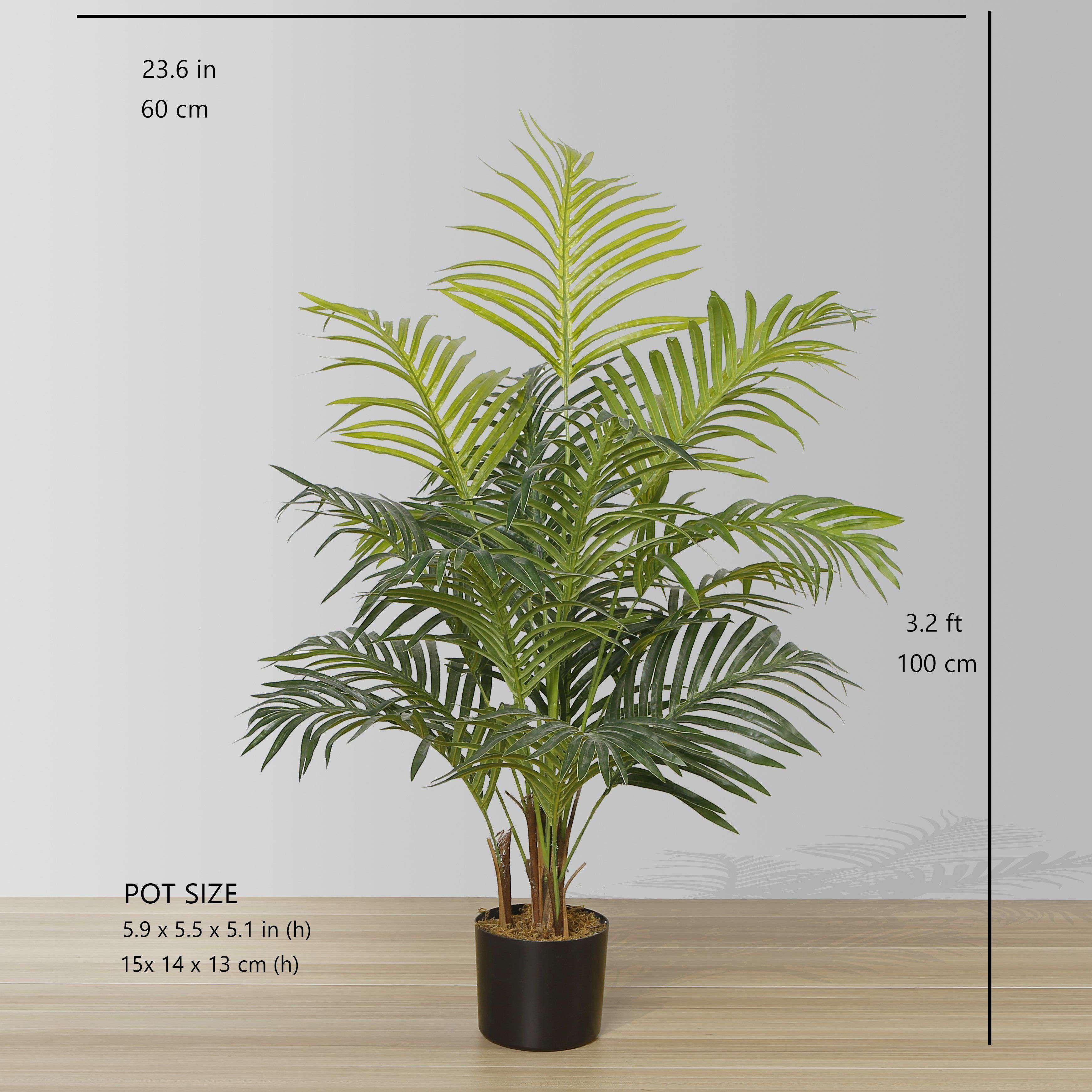 Lolo Artificial Hawaii Palm Potted Plant 3' 