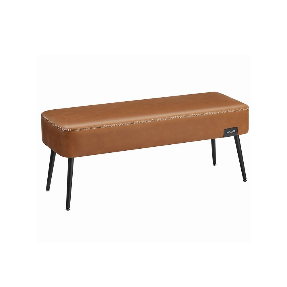 Upholstered Ottoman Bench with Steel Legs - 660 lb Capacity