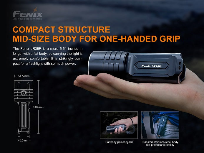 Fenix LR35R 10000 Lumen Rechargeable Flashlight