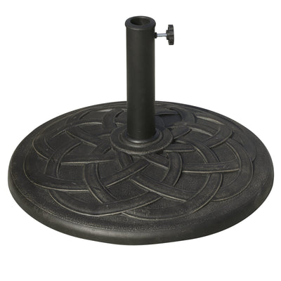 Outsunny Elegant Anchor: Decorative Market Umbrella Base, 22" Resin Round Stand Holder for Patio Outdoor, Bronze Finish 