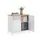 Storage Sideboard Buffet Cabinet with Adjustable Shelves & Pegboard