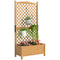 Raised Garden Bed with Trellis, Wooden Raised Planter Box with Elevated Raised Bed, 35.4